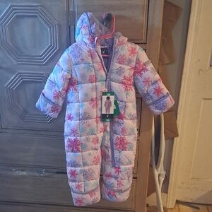 Nwt Spider Colorful Snowflake Baby Snowsuit size 18 Months